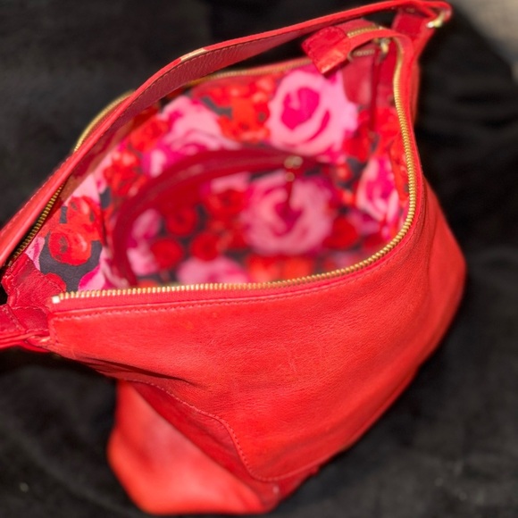 Kate Spade VINTAGE RED BUCKET Tote SATCHEL HOBO TOTE PURSE ORIGINAL - Picture 9 of 16